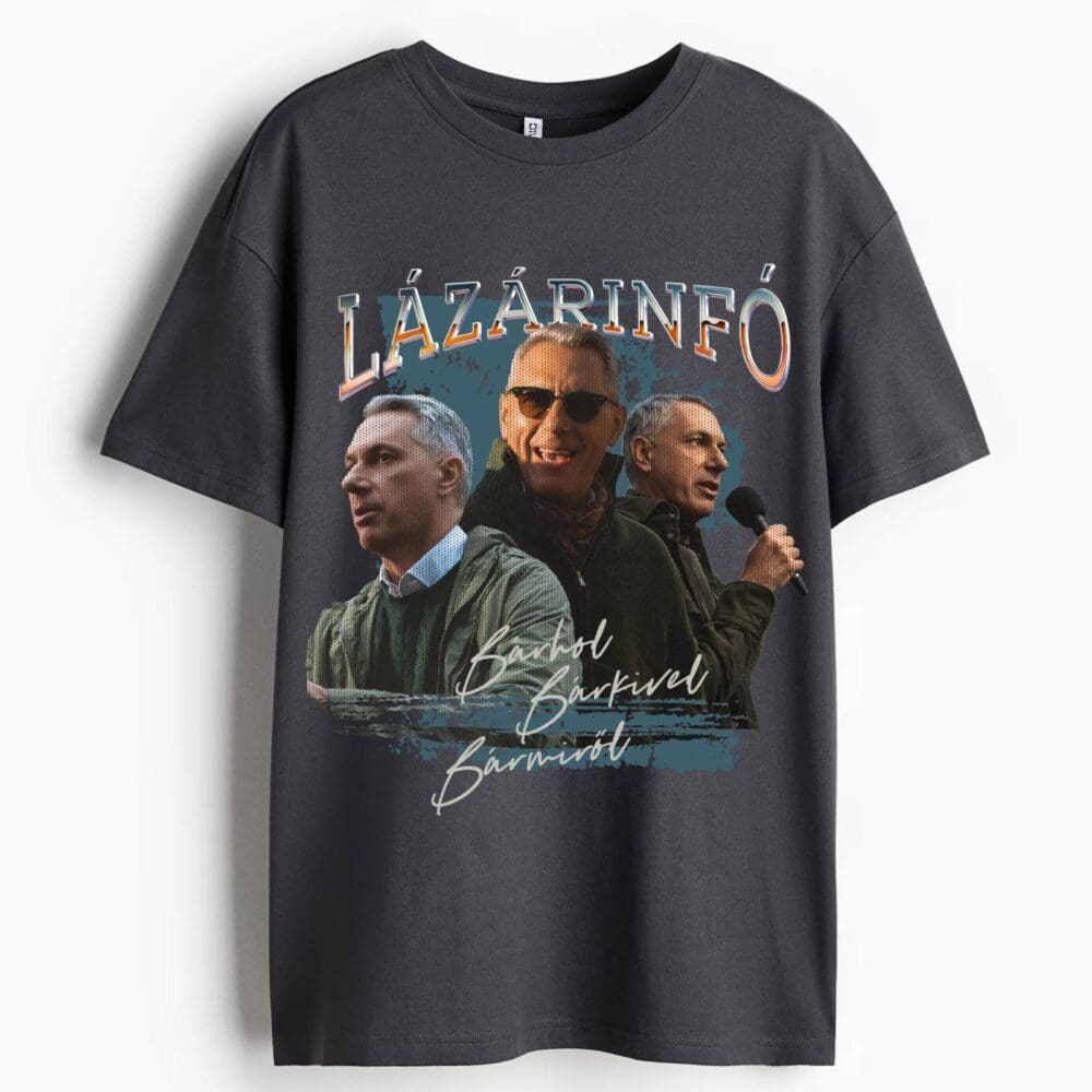 Lázárinfó - Szürke póló